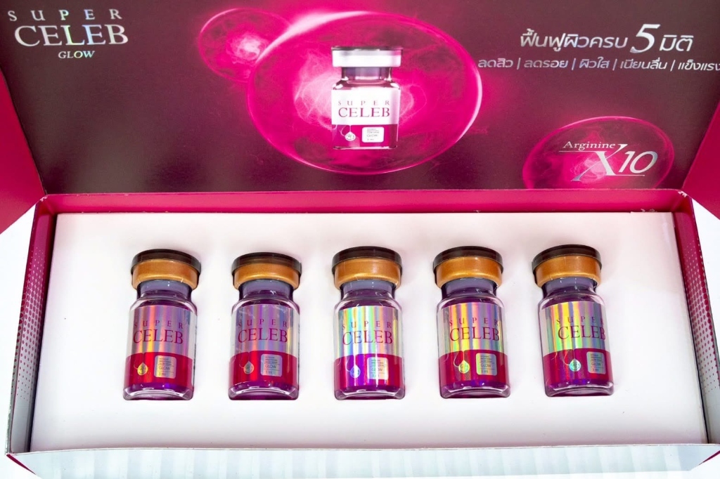 กล่องแพ็กเกจ Super Celeb Glow นวัตกรรมฟื้นฟูผิวสิวจากญี่ปุ่น